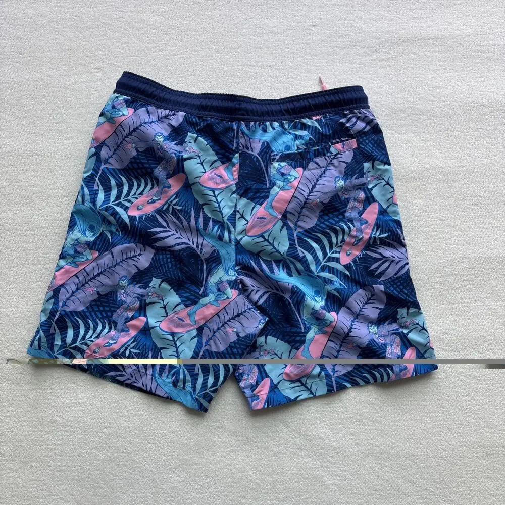 Batman Swim Trunks Mens Medium Blue Surfing Joker Tropical Board Shorts‎